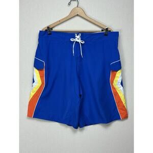 Men’s Swim Trunks Bathing Suit Size XL 40/42 Pockets Blue Blaze New With Tags